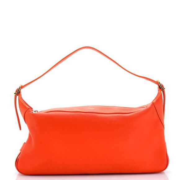Celine Romy Shoulder Bag Leather Medium Orange - Picture 1 of 6